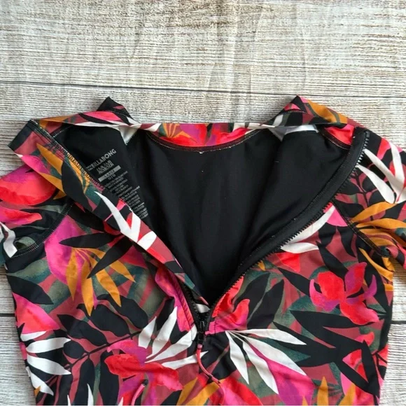 Billabong size large core mock neck long sleeve swim suit rash guard - Picture 13 of 15